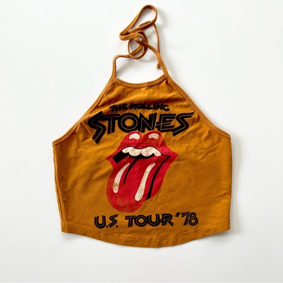 Bravado Tops - ❌SOLD❌ The Rolling Stones Halter Crop Top